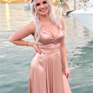 Signature Satin Blush Dress